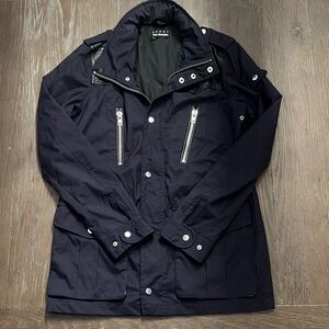 The Kooples Navy Rain Jacket